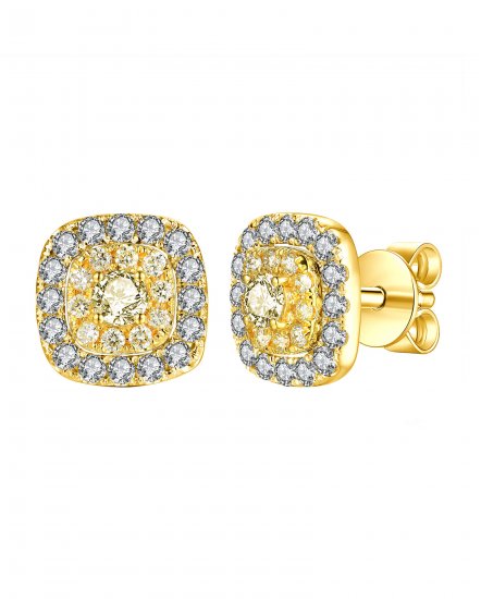 MULTI TONE DIAMOND STUDS (TE1109)